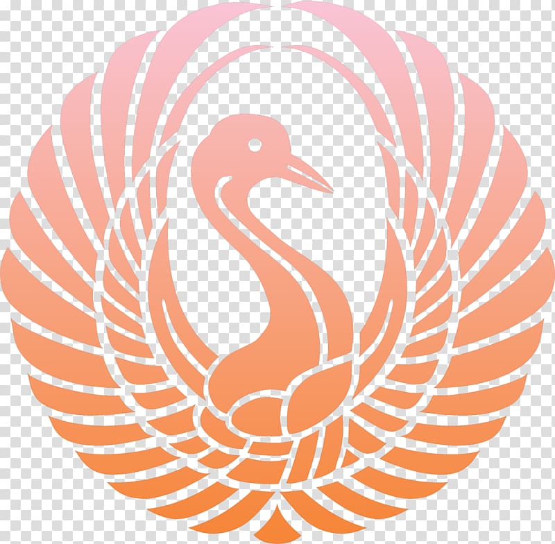 Japan Red crowned Crane Symbol Vektor Transparent Background PNG 