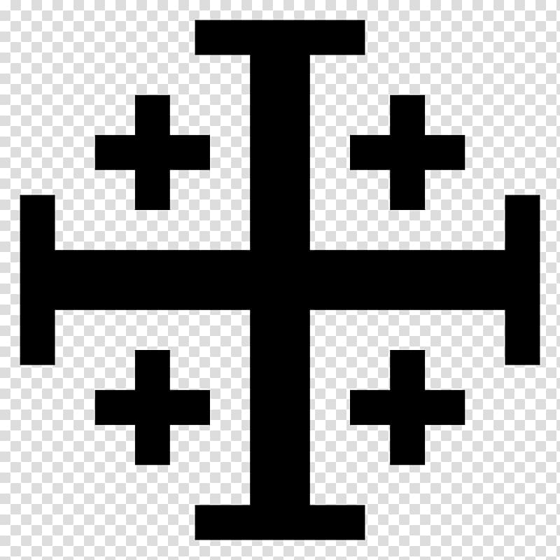 Kingdom of Jerusalem Crusades Jerusalem cross, christian cross transparent background PNG clipart