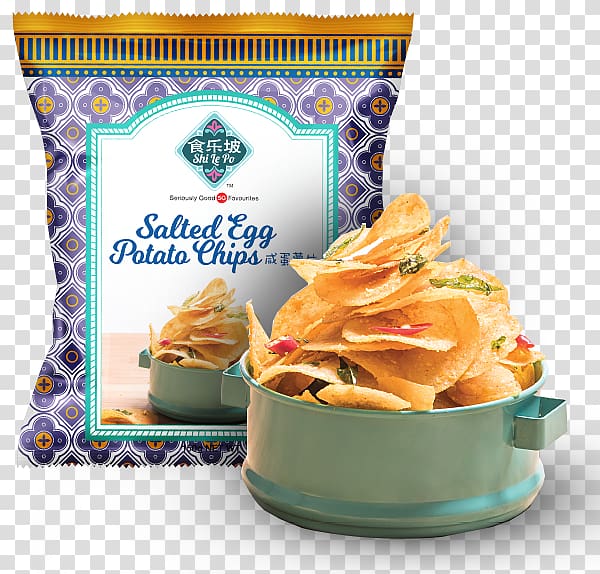 Salted duck egg Singaporean cuisine Junk food Potato chip, potato skins sauce transparent background PNG clipart