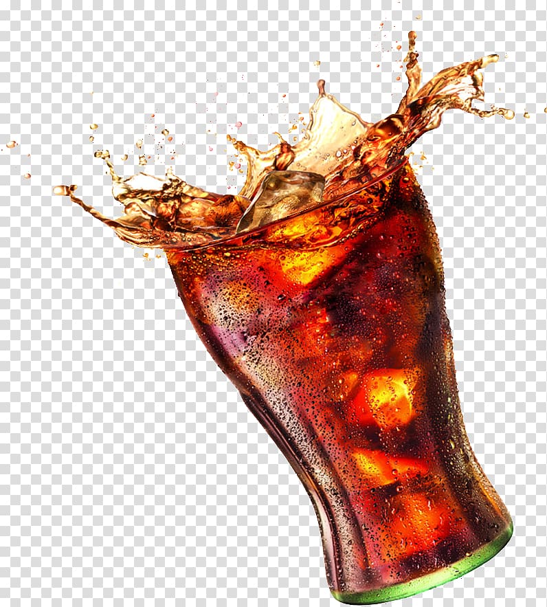 Soft drink Coca-Cola Juice Milkshake, Coke, clear drinking glass filled with beverage drink illustration transparent background PNG clipart