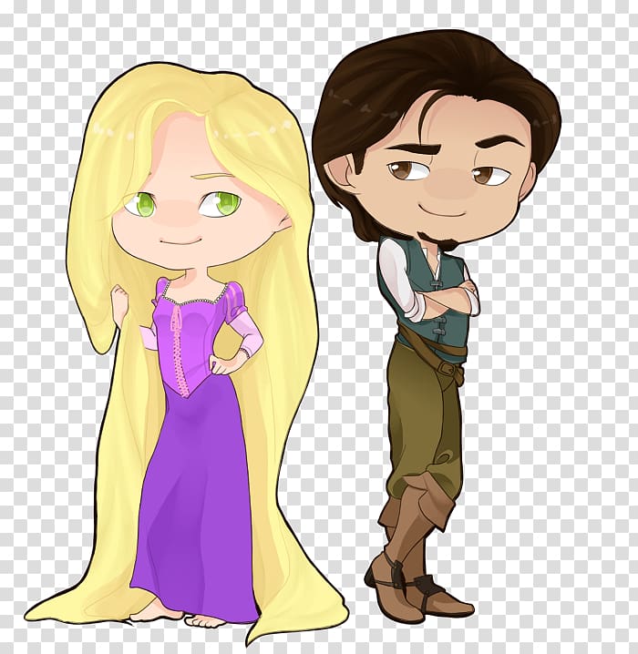 Rapunzel Flynn Rider Drawing Chibi Disney Princess, Chibi transparent background PNG clipart