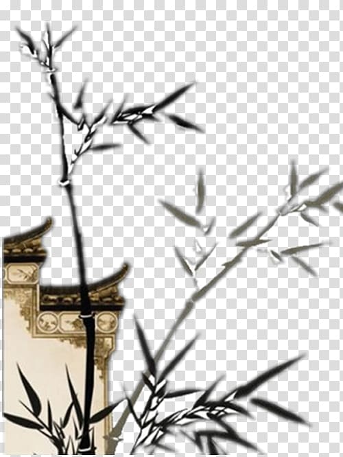 Wall decal Chinoiserie, Attractive bamboo transparent background PNG clipart