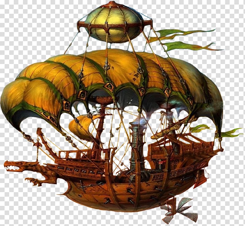 Flight Airship Art Steampunk, Ship transparent background PNG clipart