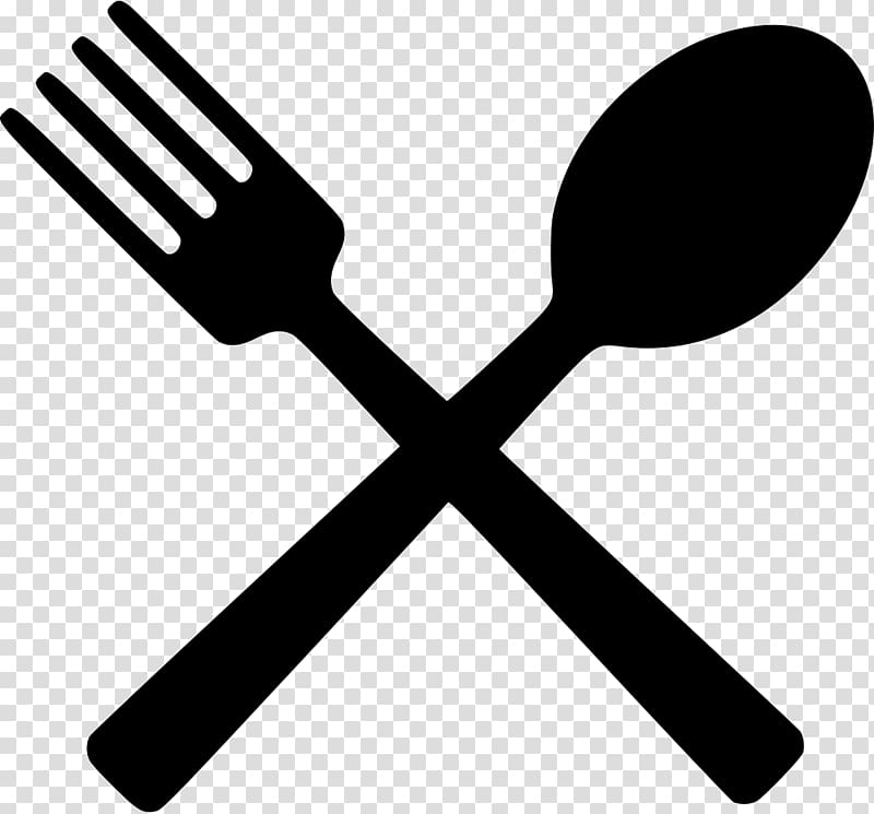 silhouette of spoon and fork , Computer Icons Eating Restaurant Fork, eat transparent background PNG clipart