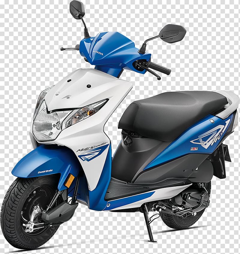 white and blue motor scooter, Honda Dio Scooter Honda Activa Motorcycle, scooter transparent background PNG clipart