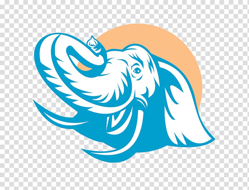 elephant illustration, Elephant Logo , Laughing cartoon elephant head logo transparent background PNG clipart