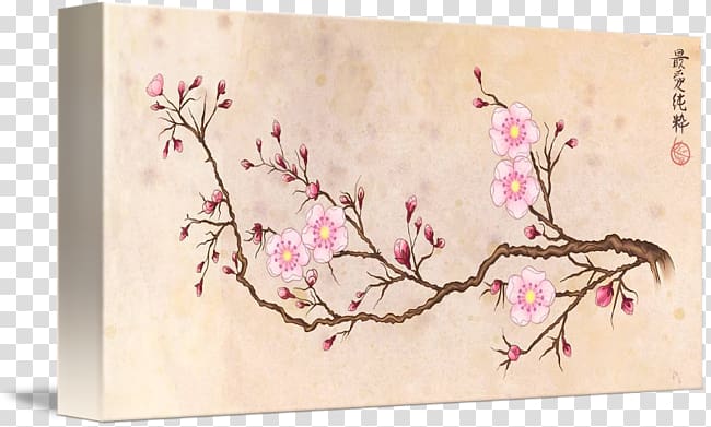 Cherry blossom Floral design Work of art, Sakura branch transparent background PNG clipart