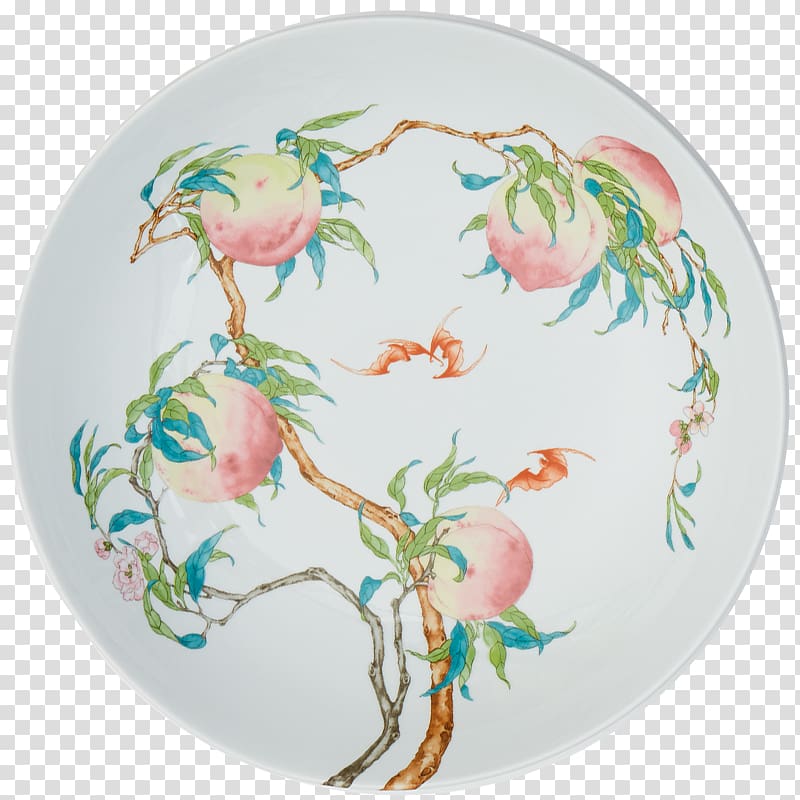 Mottahedeh & Company Porcelain Tableware 2018 Peach Bowl, bat china art transparent background PNG clipart