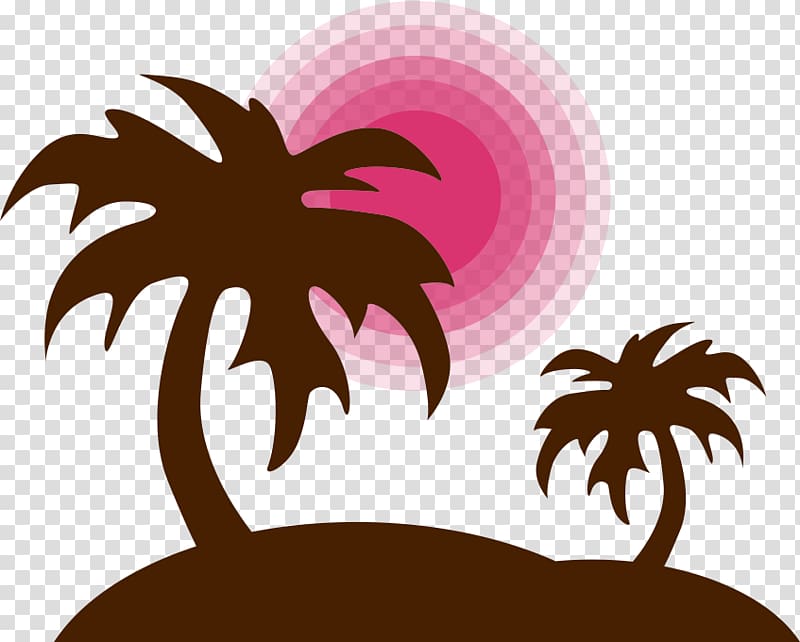 Paper Sticker Label Decal Printing, Brown coconut tree transparent background PNG clipart