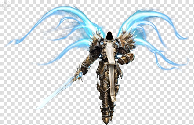knight holding sword illustration, Heroes of the Storm Tyrael Diablo III Art, storm transparent background PNG clipart