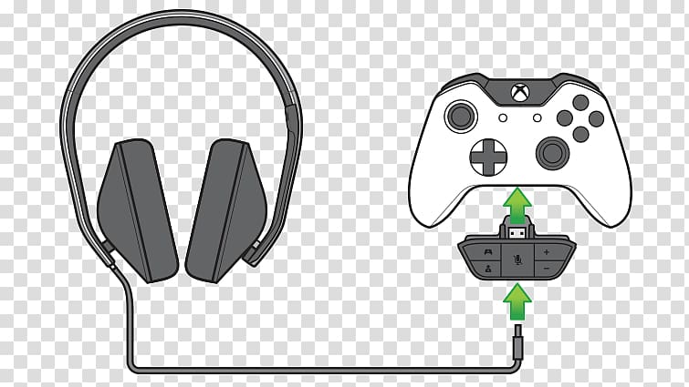 Xbox 360 controller Xbox One Headphones Game Controllers, Video Game Console Accessories transparent background PNG clipart