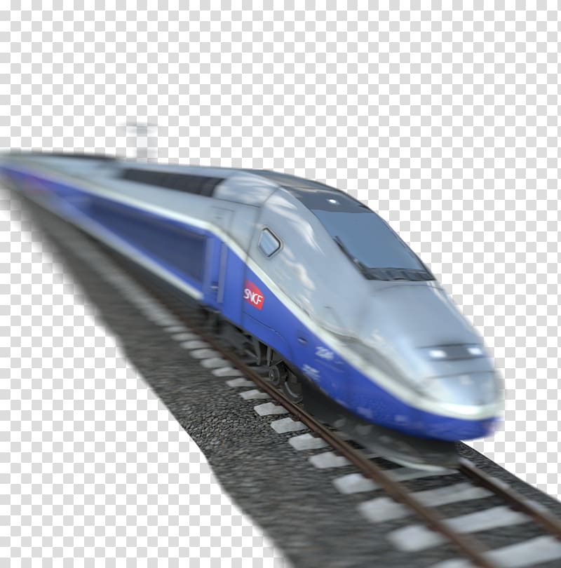 TGV Train Car Public Transport Train Transparent Background PNG 