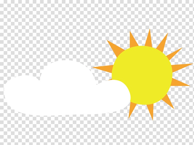 , Sun and clouds transparent background PNG clipart