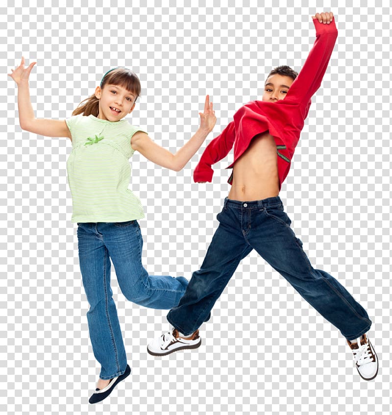 boy and girl raising hands, Child Pre-school School holiday Jumping, kids transparent background PNG clipart