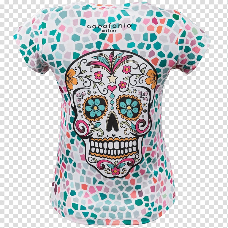 Long-sleeved T-shirt Long-sleeved T-shirt Santa Muerte Calavera, T-shirt transparent background PNG clipart