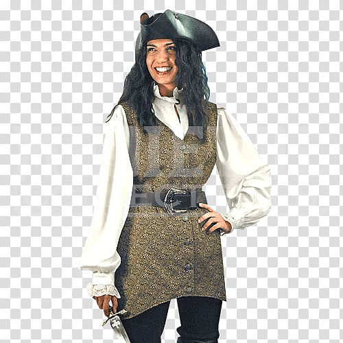 Mary Read Lady Pirata T-shirt Costume Clothing, fashion waistcoat transparent background PNG clipart