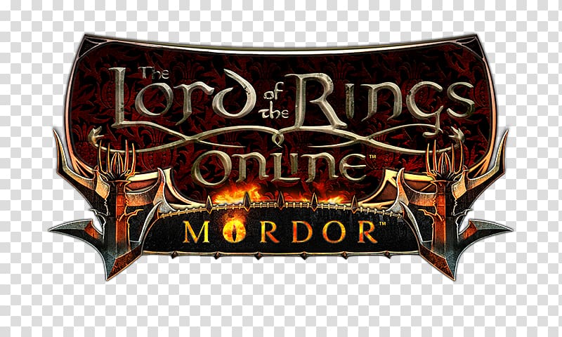 The Lord of the Rings Online Sauron Massively multiplayer online game Mordor, lord of the rings logo transparent background PNG clipart
