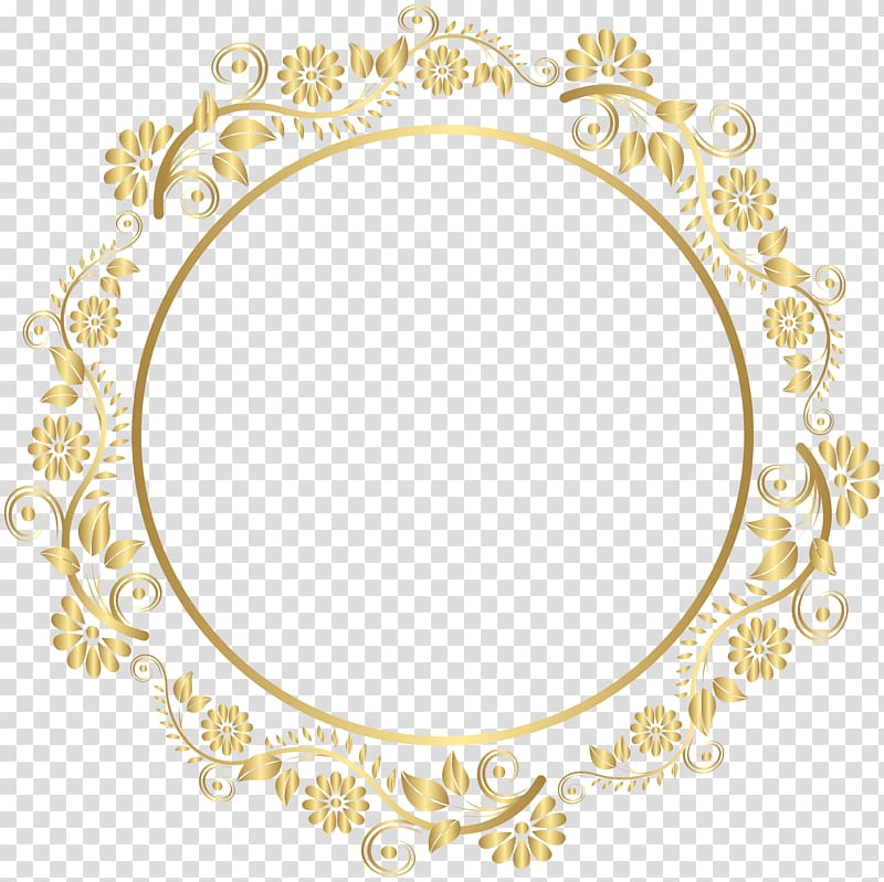 round gold floral frame illustration gold frames round transparent background png clipart hiclipart round gold floral frame illustration