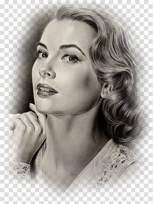 Grace Kelly Portrait Drawing Pencil Sketch, Grace Kelly transparent background PNG clipart