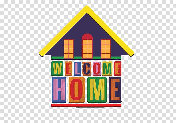 Illustration, Welcome home sweet home transparent background PNG clipart