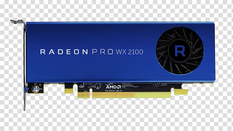 Graphics Cards & Video Adapters AMD Radeon Pro WX 2100 GDDR5 SDRAM, Computer transparent background PNG clipart