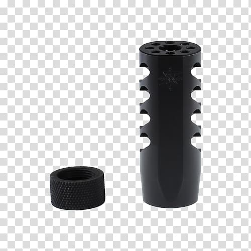 Muzzle brake Muzzle rise Firearm Recoil AR-15 style rifle, 300 blackout muzzle brake transparent background PNG clipart