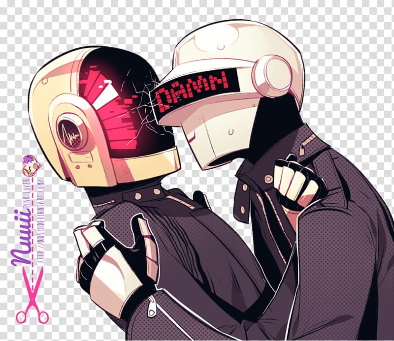 Daft Punk Drawing Anime Chibi Human After All, daft punk transparent background PNG clipart
