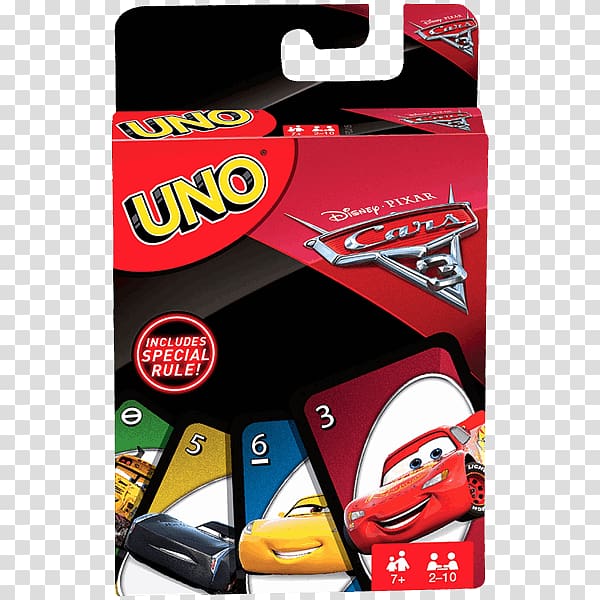 Mattel UNO Cars 3: Driven to Win Game, uno cards transparent background PNG clipart