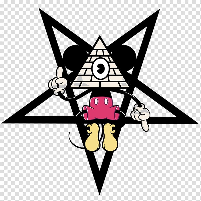Mickey Mouse Minnie Mouse Illuminati Freemasonry The Walt Disney Company, pentagram transparent background PNG clipart