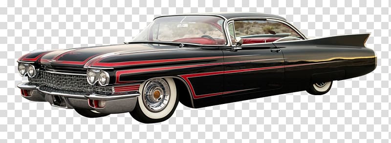Cadillac Series 62 Car Cadillac Coupe de Ville, HD red and black retro classic cars Cadillac transparent background PNG clipart