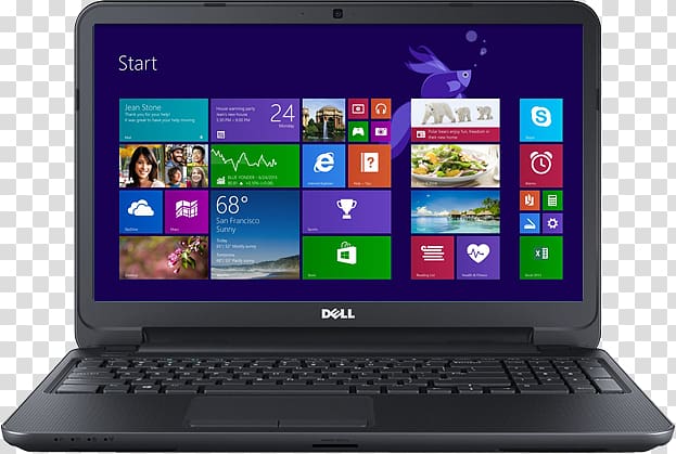 Laptop Dell Windows 8.1, intel 8008 transparent background PNG clipart