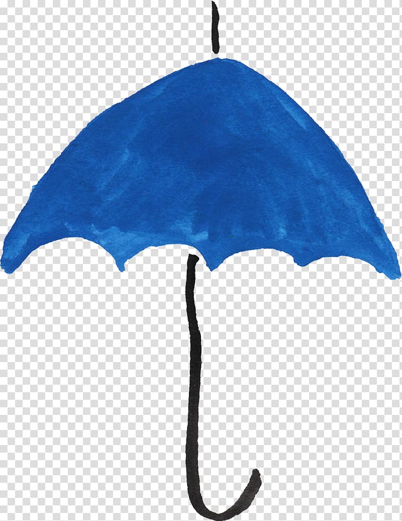 Watercolor painting Blue Umbrella, umbrella transparent background PNG clipart