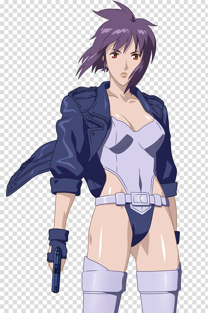 Motoko Kusanagi Batou Ghost in the Shell Anime, stand transparent background PNG clipart