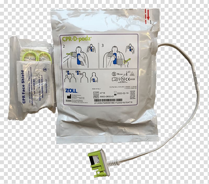 Automated External Defibrillators Electrode Cardiopulmonary resuscitation Electric battery, Defibrillator transparent background PNG clipart