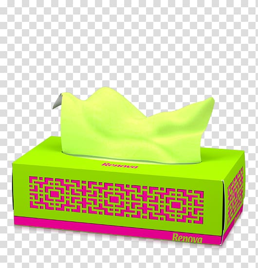 Paper Green Yellow Renova Facial Tissues, colored paper transparent background PNG clipart
