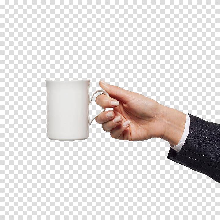 Coffee cup Mug , Hand with cup transparent background PNG clipart