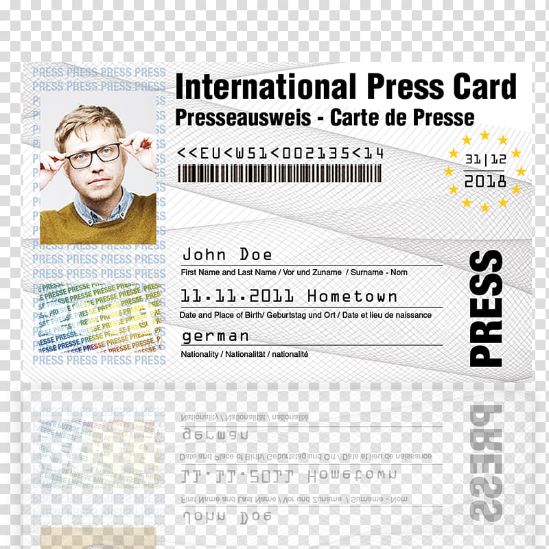 Press pass News media Journalism Journalist Fake news, Press card transparent background PNG clipart
