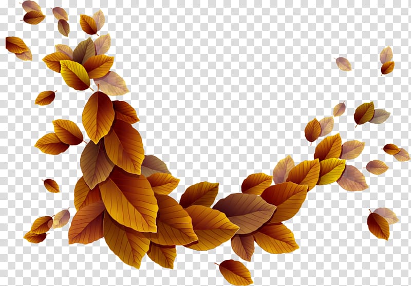 , Yellow autumn leaves dream transparent background PNG clipart