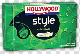 Hollywood Style Chlorophylle box, Hollywood Chewing Gum transparent background PNG clipart