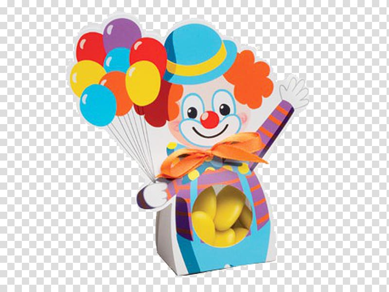 Clown Ballotin Dragée Circus cardboard, amusement clown transparent background PNG clipart