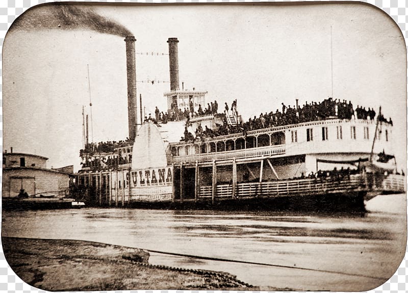 Vicksburg Mississippi River American Civil War Sultana Steamboat, explosion transparent background PNG clipart