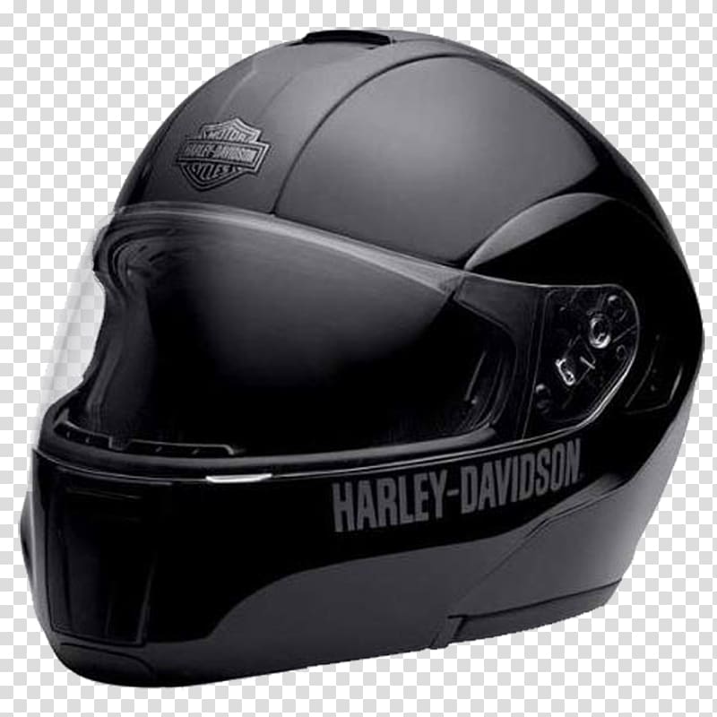 black Harley-Davidson full-face helmet, Harley Davidson Helmet transparent background PNG clipart