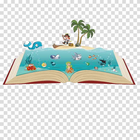 The Poky Little Puppy Book Illustration, Books on the ocean transparent background PNG clipart