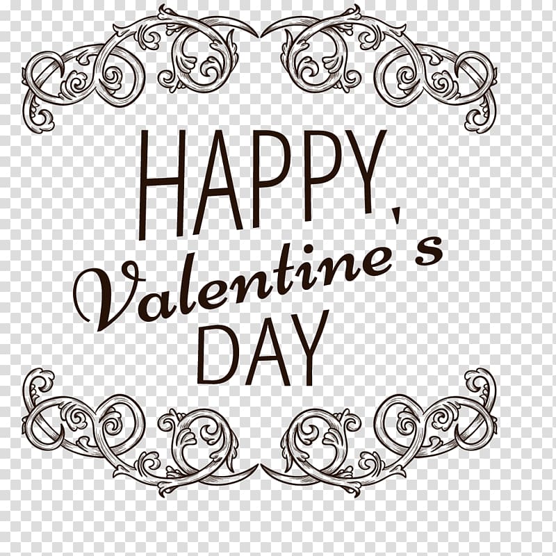 Valentine\'s Day , European-style shading pattern Valentine tag transparent background PNG clipart