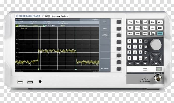 Spectrum analyzer Rohde & Schwarz Analyser Hertz Phase noise, Rohde Schwarz transparent background PNG clipart