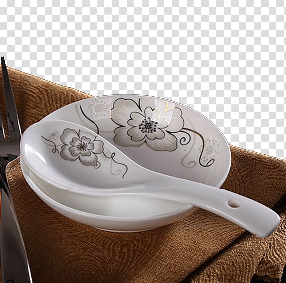 Tableware Ceramic Toilet seat, Saucer and spoon transparent background PNG clipart