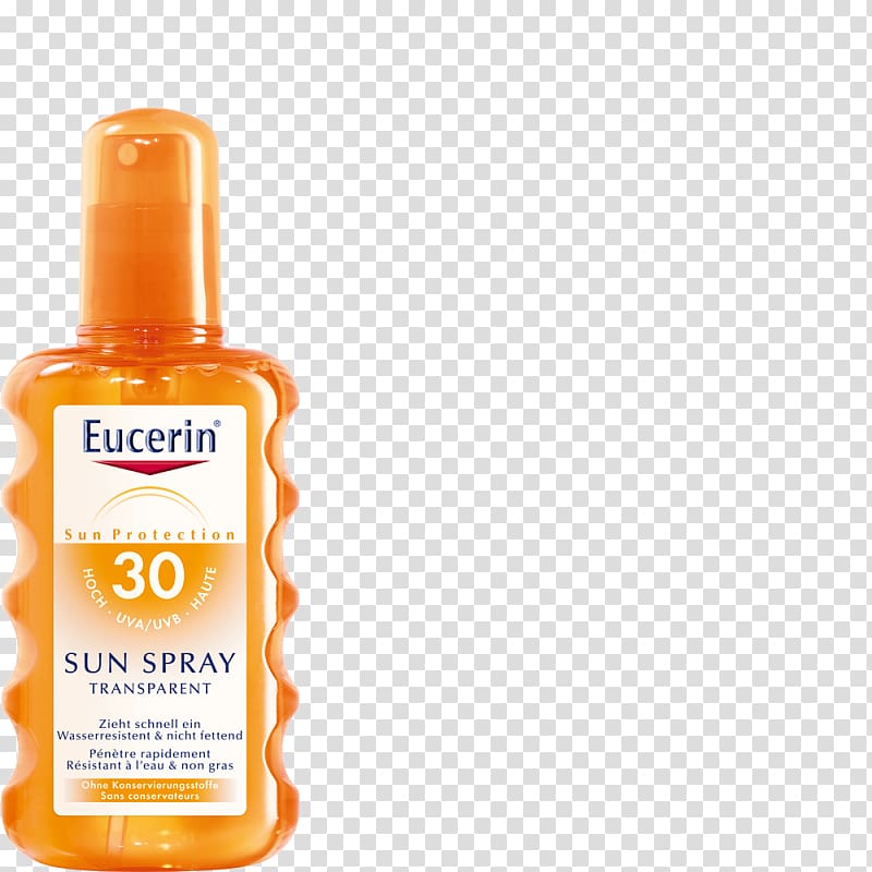 Sunscreen Aerosol spray Factor de protección solar Eucerin Lotion, Eucerin transparent background PNG clipart