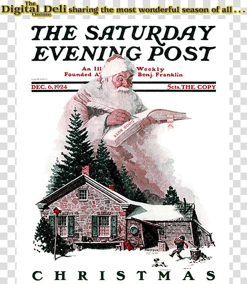 Santa Claus The Saturday Evening Post War News Magazine A Visit from St. Nicholas, Golden Age Of Radio transparent background PNG clipart
