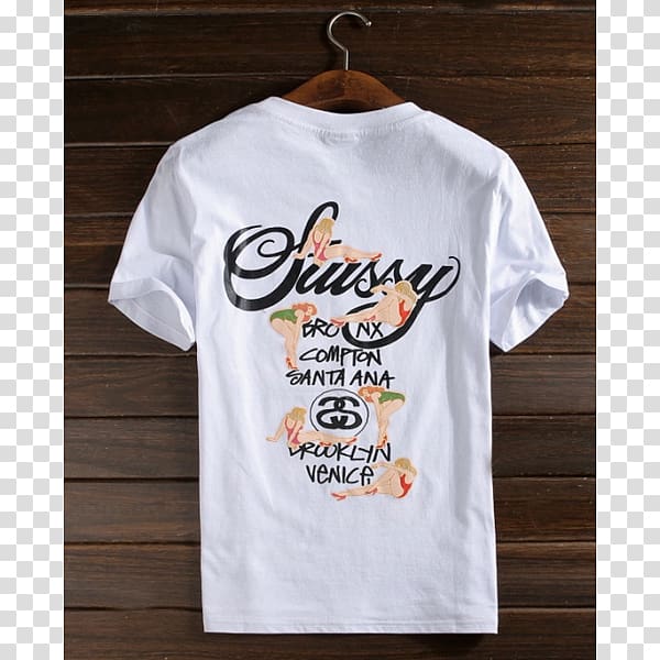 T-shirt Hoodie Stüssy Sleeve Stussy, T-shirt transparent background PNG clipart