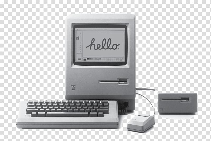 Apple Lisa Apple IIe Macintosh 128K, Vintage Computer transparent background PNG clipart